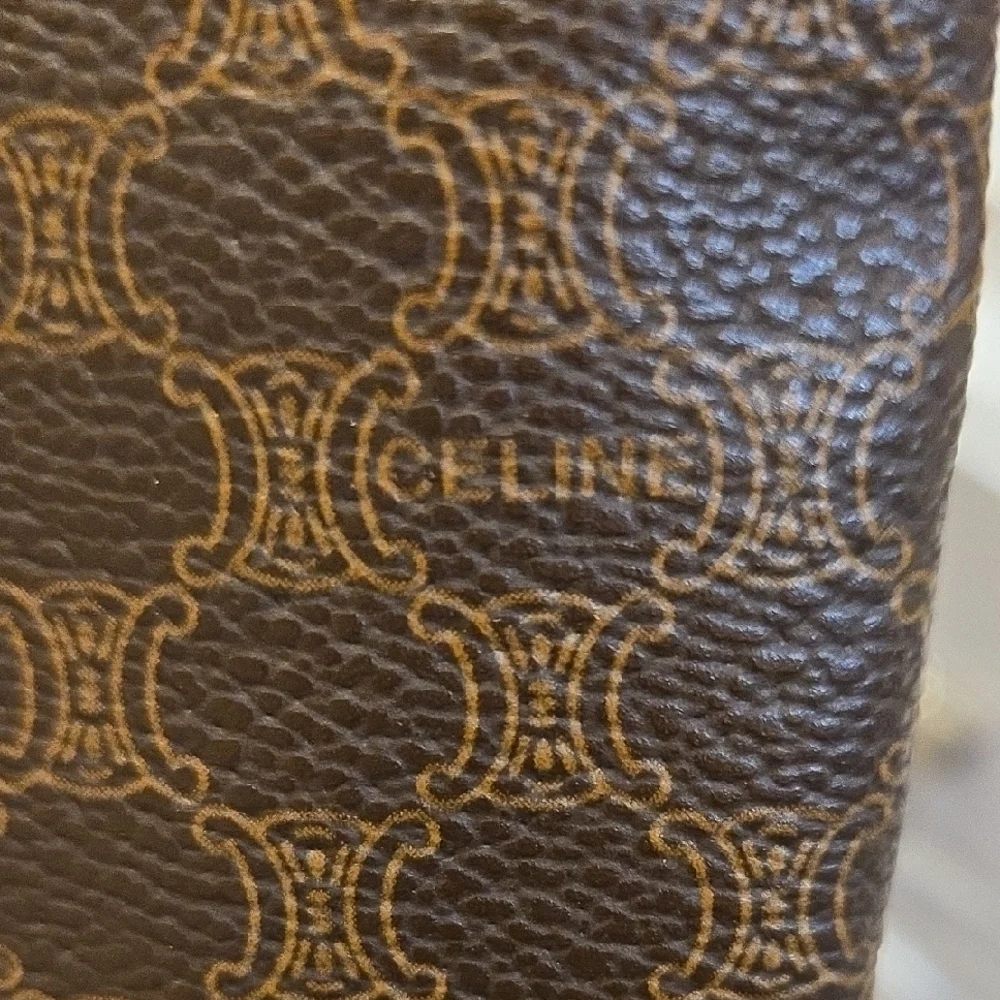 Celine Brown Monogram Clutch with Gold Hardware - Picture 2 of 7